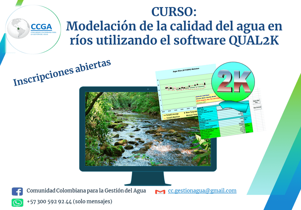 Curso en modelación de la calidad del agua en ríos utilizando el software QUAL2K